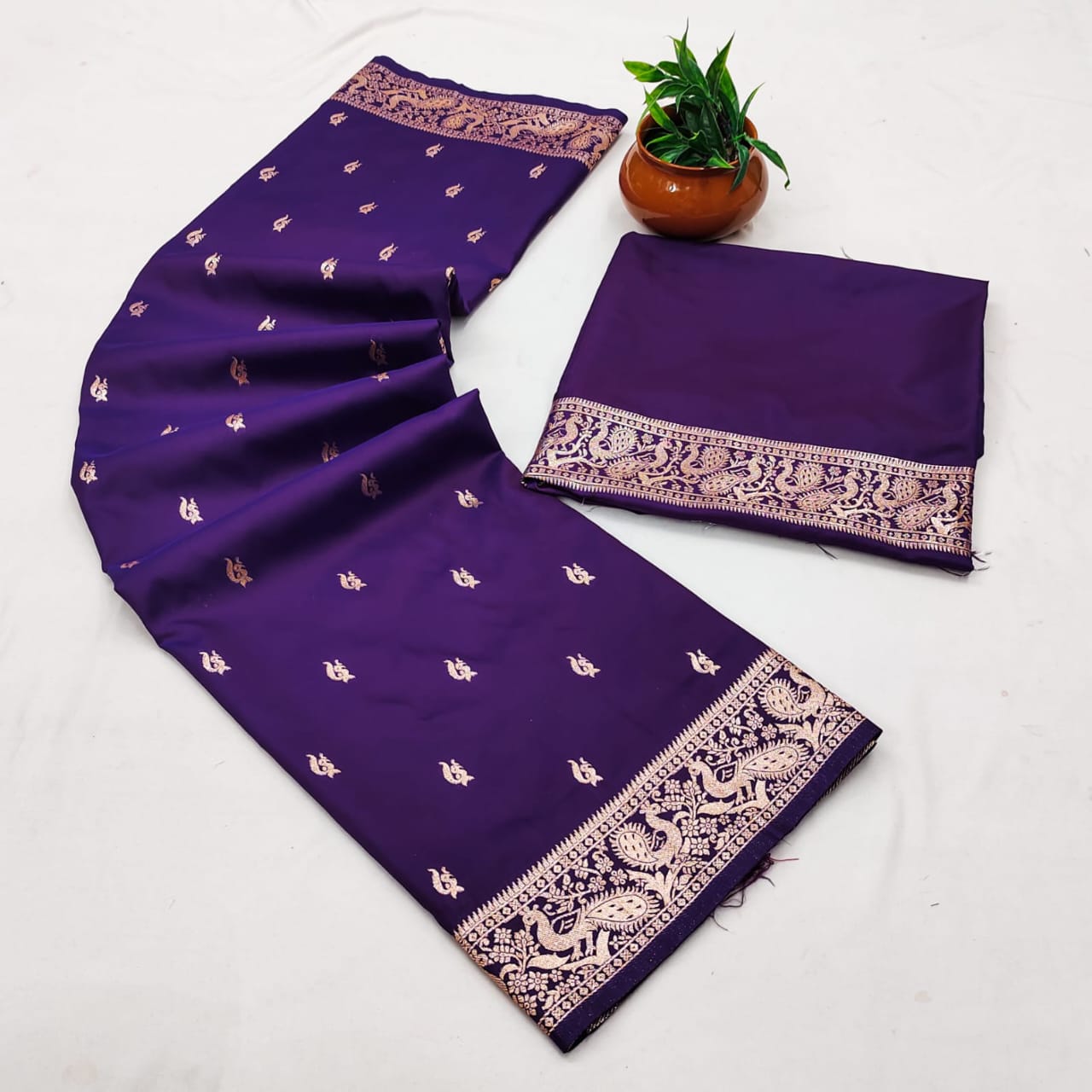 Premium Kalanjali Paithani Silk Saree with Traditional Peacock Pallu