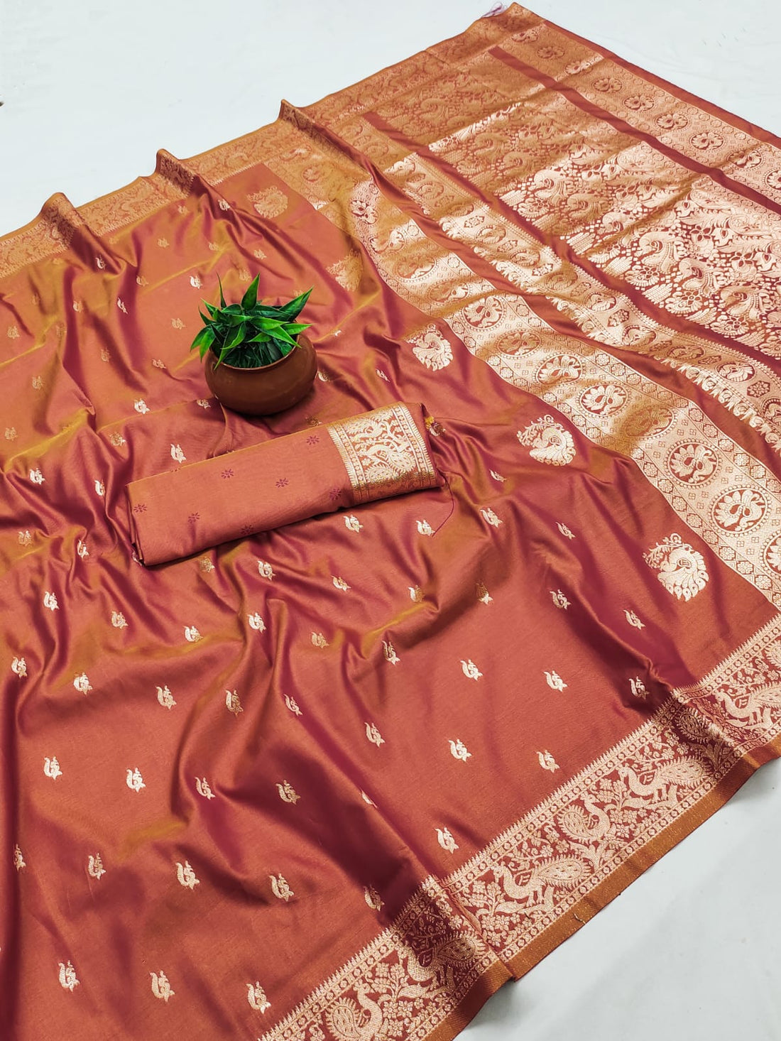 Premium Bomkai Paithani Silk Saree with Rich Peacock Border
