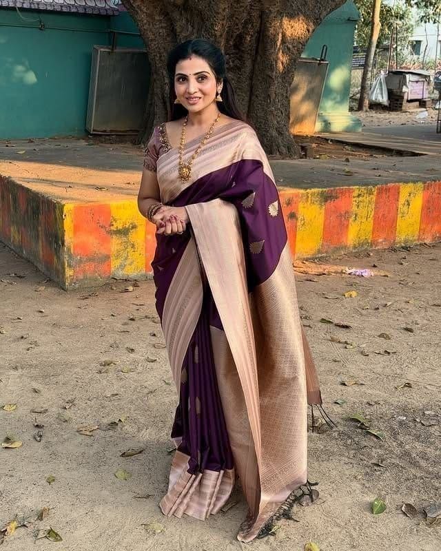 Ishika Soft Lichi Silk Saree with Rich Jacquard Border & Pallu | Wedding & Party Wear Saree