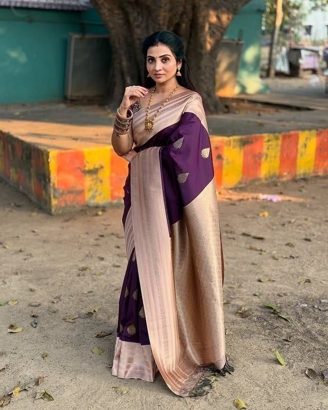 Ishika Soft Lichi Silk Saree with Rich Jacquard Border & Pallu | Wedding & Party Wear Saree